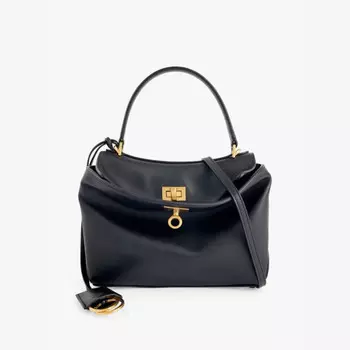 Сумка из кожи Rodeo с верхней ручкой Balenciaga, черный