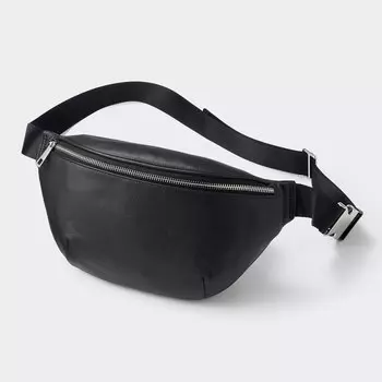 Сумка из натуральной кожи +E GU, черный