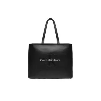 Сумка из полиэтилена черного и белого цвета Calvin Klein Jeans