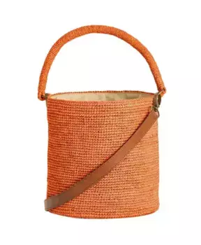 Сумка из рафии с клапаном ручной работы Ibeliv, оранжевый