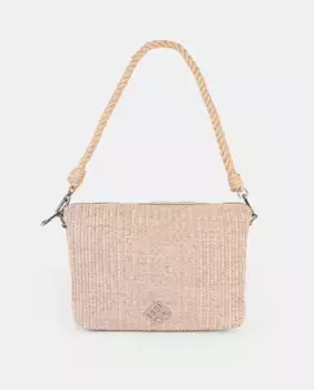 Сумка из рафии с ручкой из плетеной веревки Pepe Moll, цвет Nude