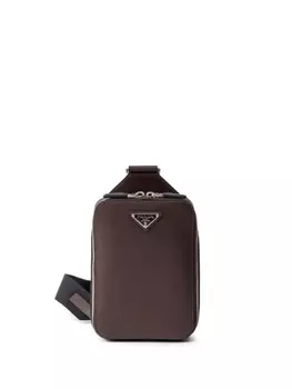 Сумка из сафьяновой кожи Brique Prada, коричневый