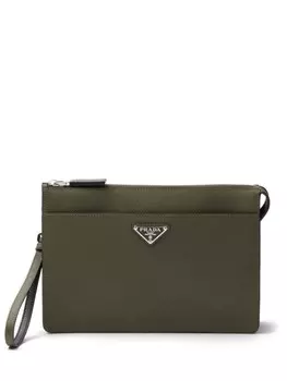 Сумка из сафьяновой кожи с логотипом Prada, черный