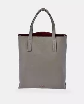 Сумка из серо-коричневой кожи среднего размера со съемным ремнем на плечо El Caballo