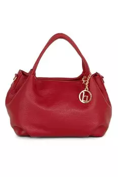 Сумка из тисненой кожи Lia Biassoni, красный