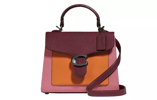 Сумка из тисненой кожи с полосатым узором, сумка на плечо, женская COACH