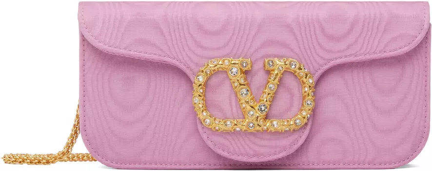 Сумка из ткани Loc Moire Valentino Garavani, розовый
