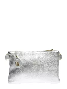 Сумка из воловьей кожи Anna Luchini, серебряный