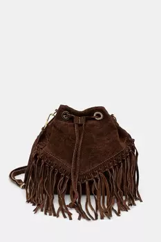 Сумка из замши Answear.Lab, коричневый