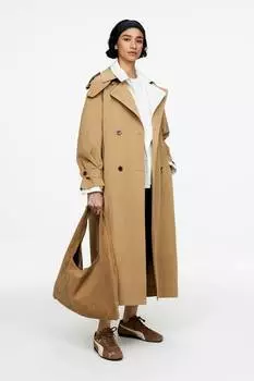 Сумка из замши Arket, бежевый