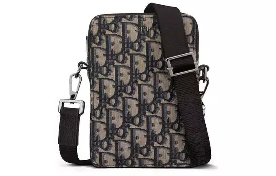 Сумка из жаккардового холста, сумка-мессенджер, сумка через плечо, мужская сумка через плечо DIOR