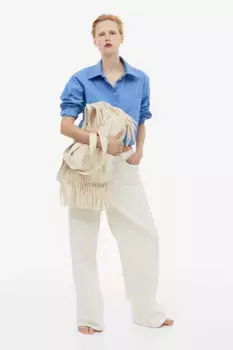 Сумка из жаккардовой ткани H&M, бежевый