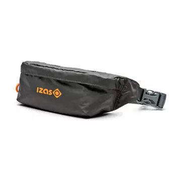Сумка Izas HAAKON Bum Bag, водонепроницаемая, с двумя карманами и регулируемой талией., серый/оранжевый/оранжевый