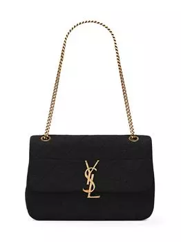 Сумка Jamie среднего размера из джерси Saint Laurent, черный
