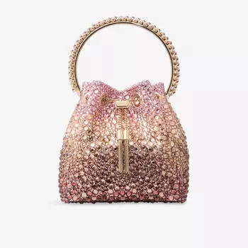 Сумка Jimmy Choo Bon Bon с верхней ручкой, розовый / золотой