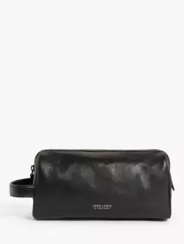 Сумка John Lewis Vegetable Tan Leather Wash, черный