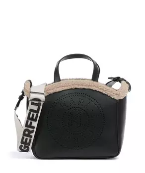 Сумка k/circle из мелкозернистой яловой кожи, полиэстер Karl Lagerfeld, черный