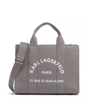Сумка k/rue st guillaume среднего размера из хлопка Karl Lagerfeld, серый