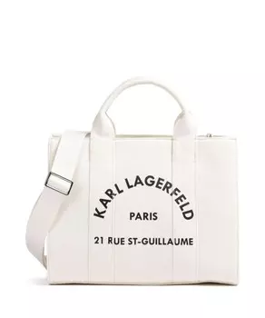 Сумка k/rue st guillaume среднего размера из хлопка Karl Lagerfeld, белый