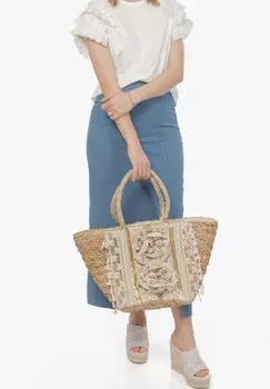 Сумка Kamome из соломы, бежевый