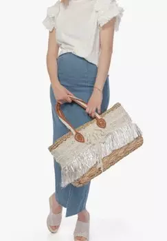 Сумка Kamome с деталями, серебряный