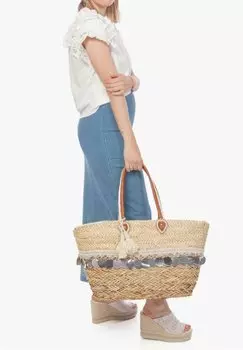 Сумка Kamome с пайетками, бежевый