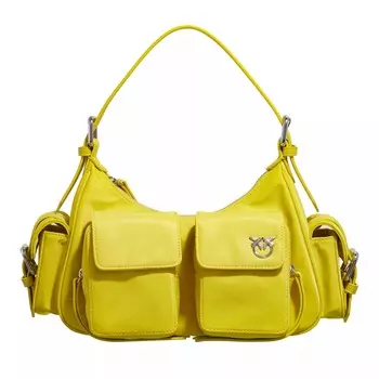 Сумка карго giallo sole блестящий никель Pinko, желтый
