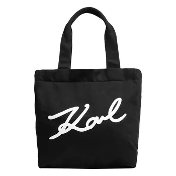 Сумка шоппер Karl Lagerfeld с подписью, черный