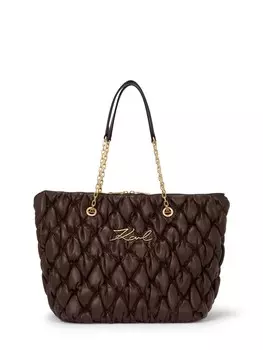 Сумка Karl Lagerfeld Handbag Signature Kuilt, темно-коричневый