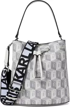 Сумка Karl Lagerfeld Paris Adele Bucket, цвет White/Grey