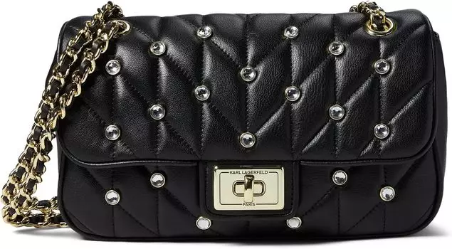 Сумка Karl Lagerfeld Paris Agyness Shoulder, цвет Black/Gold