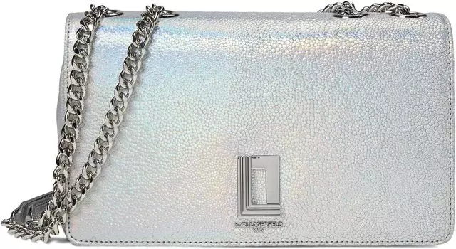 Сумка Karl Lagerfeld Paris Lafayette Medium Shoulder, серебряный