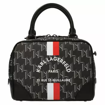 Сумка Karl Lagerfeld Rue St-Guillaume Kl Monogram Small Bowling, черный