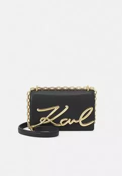 Сумка KARL LAGERFELD СУМКА SIGNATURE, цвет black/gold-coloured