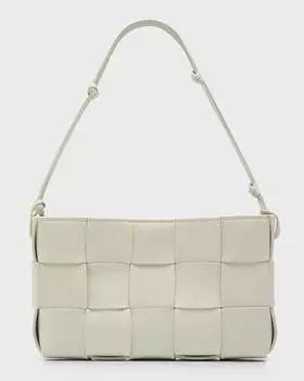 Сумка-кассета на ремне Bottega Veneta, цвет Chalk