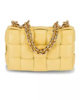 Сумка-кассета с цепочкой Bottega Veneta, цвет Butter & Gold
