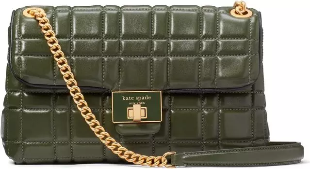 Сумка Kate Spade New York Evelyn Quilted Leather Medium Convertible Shoulder Bag, цвет Bonsai Tree