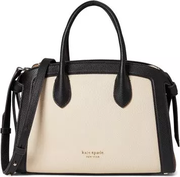 Сумка Kate Spade New York Knott Color-Blocked Pebbled Leather Medium Zip Top Satchel, цвет Allspice Cake Multi