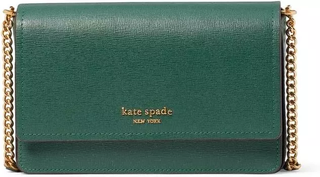 Сумка Kate Spade New York Morgan Saffiano Leather Flap Chain Wallet, цвет Artesian Green
