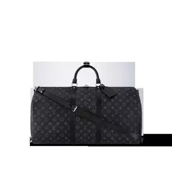 Сумка Keepall Bandoulire 55 Louis Vuitton, серый