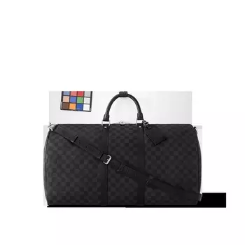 Сумка Keepall Bandoulire 55 Louis Vuitton, серый