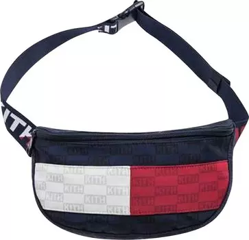Сумка Kith x Tommy Hilfiger Badge Crossbody Bag Navy, синий