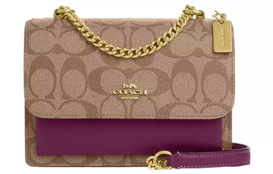 Сумка Klare Canvas с кожаным ремешком, мини-сумка через плечо для женщин COACH