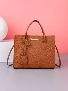 Сумка классическая квадратная, коричневый