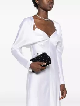 Сумка-клатч Anya Hindmarch с заклепками, черный