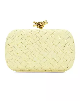 Сумка-клатч Bottega Veneta Knot Minaudiere, цвет Ice Cream & Muse Brass