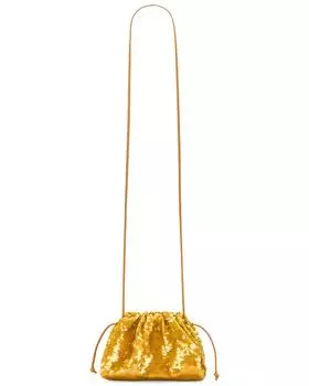 Сумка-клатч Bottega Veneta Mini Pouch Crossbody, цвет Honeycomb, Okra, & Gold