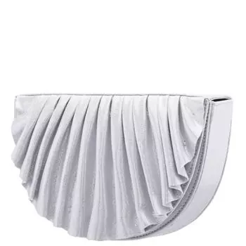 Сумка-клатч Camiel в форме полумесяца со складками N By Nina, цвет true silver