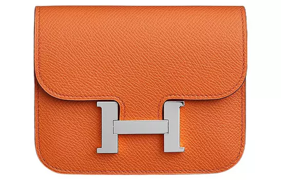 Сумка-клатч Constance Slim Epsom из телячьей кожи, поясная сумка для женщин, размер 93, оранжевый, Hermes, оранжевый