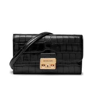 Сумка-клатч кожаная Michael Kors, черный